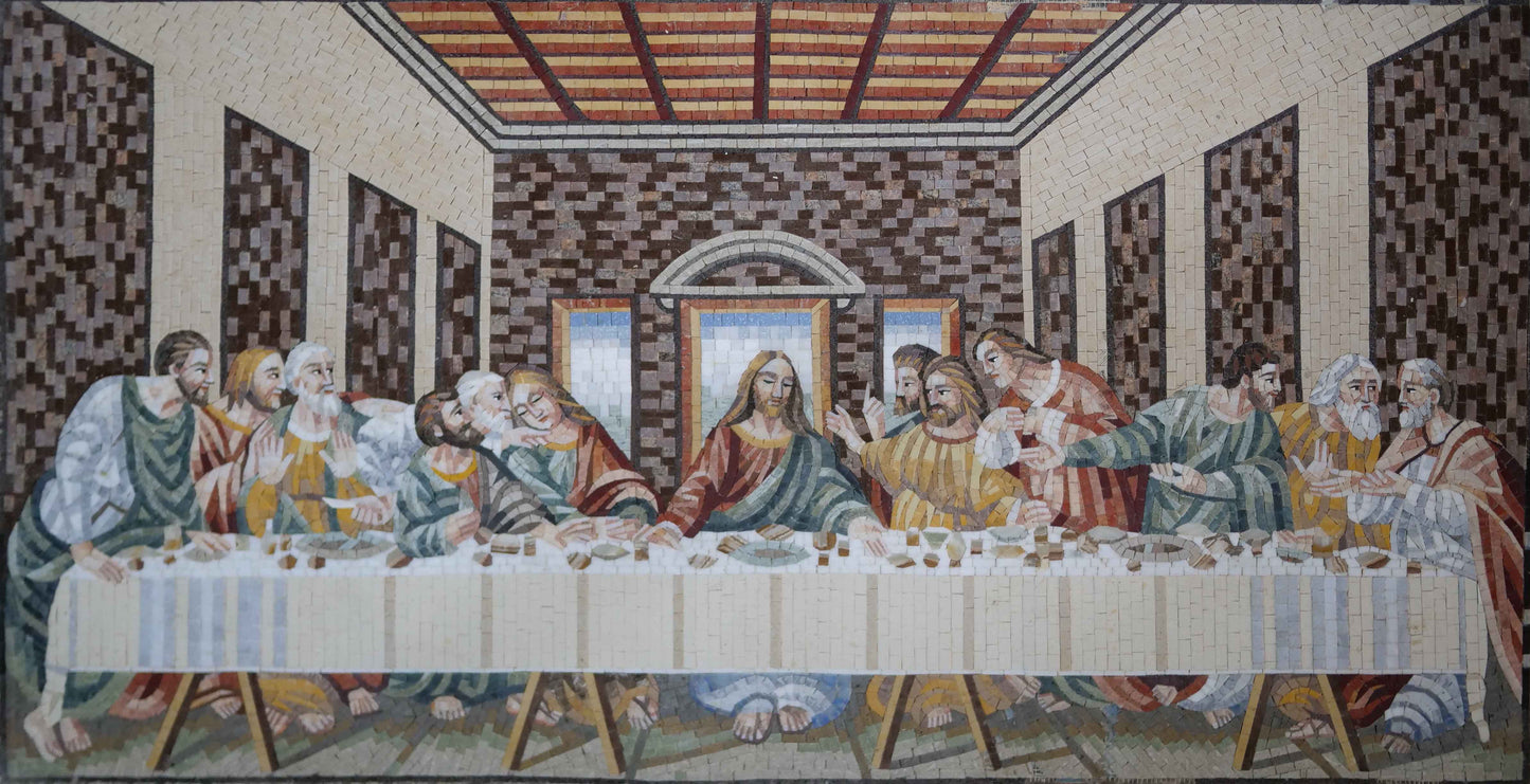 Religious Mosaic - Last Supper Reproduction
