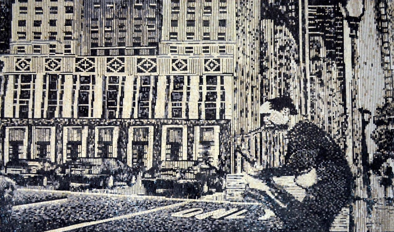 City Art Day Life View Mosaic Marble