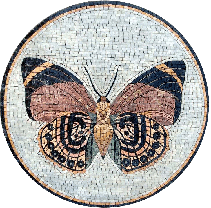 Mosaic Medallion Art - Butterfly