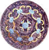 Purple Mosaic Tile Medallion - Alessa