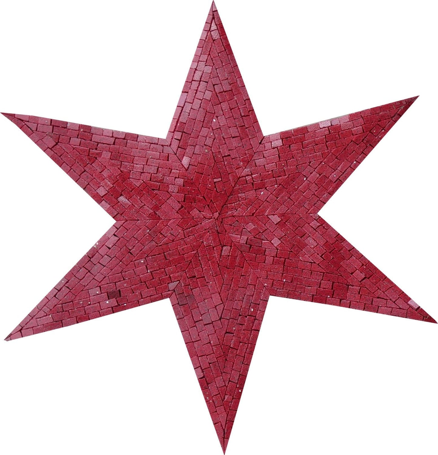 Handmade Red Marble Mosaic Art