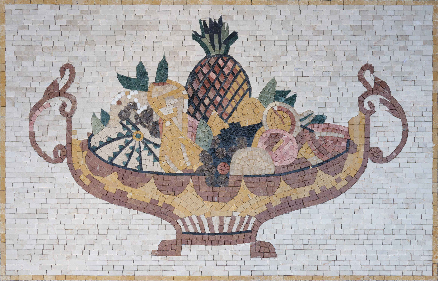Orient Tureen - Fruit Mosaic Kitchen Backsplash | Food and Drink | Mozaico