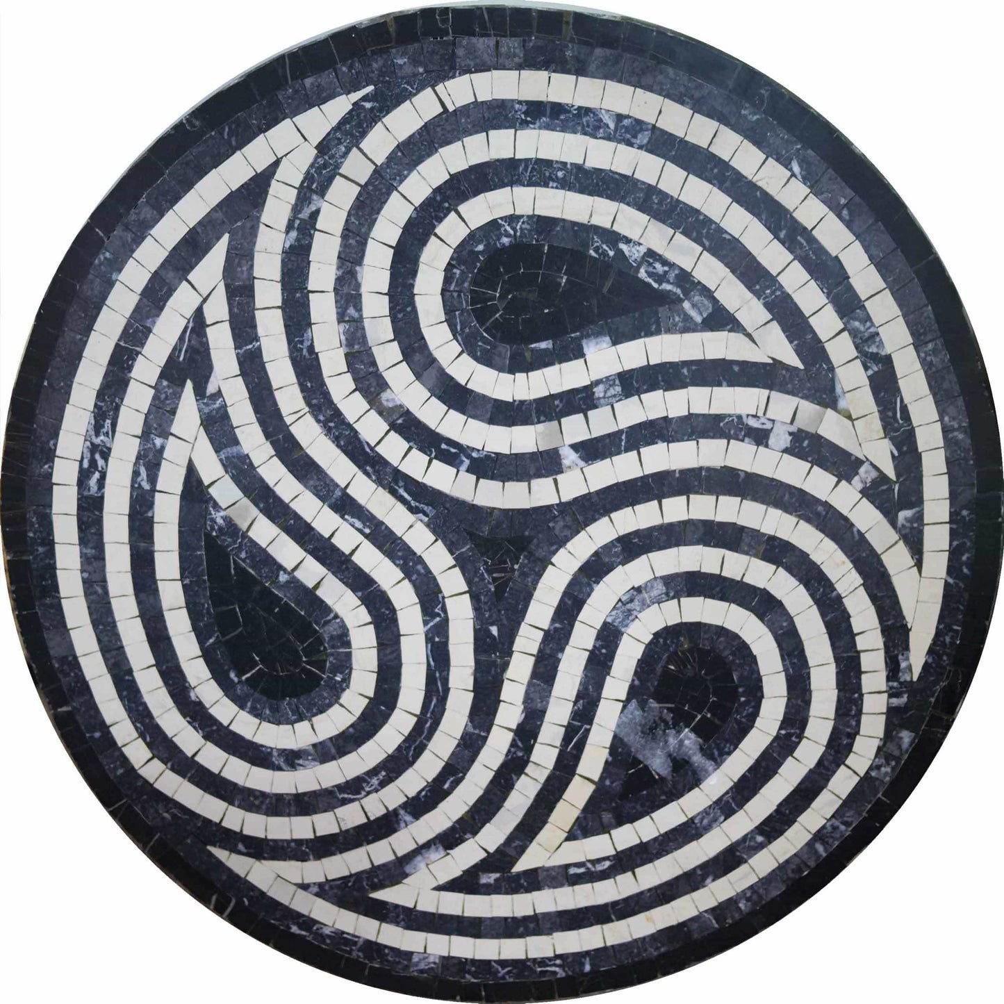 Leafy Triquetra Mosaic Medallion