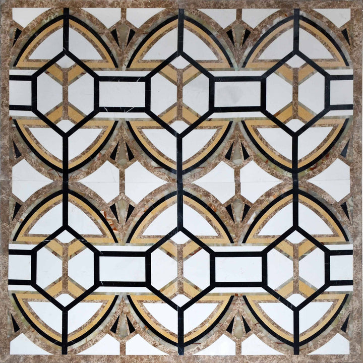 Genetta I - Waterjet Marble Mosaic Art | Patterns | Mozaico