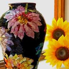 1-Colorful Floral Flower Vase