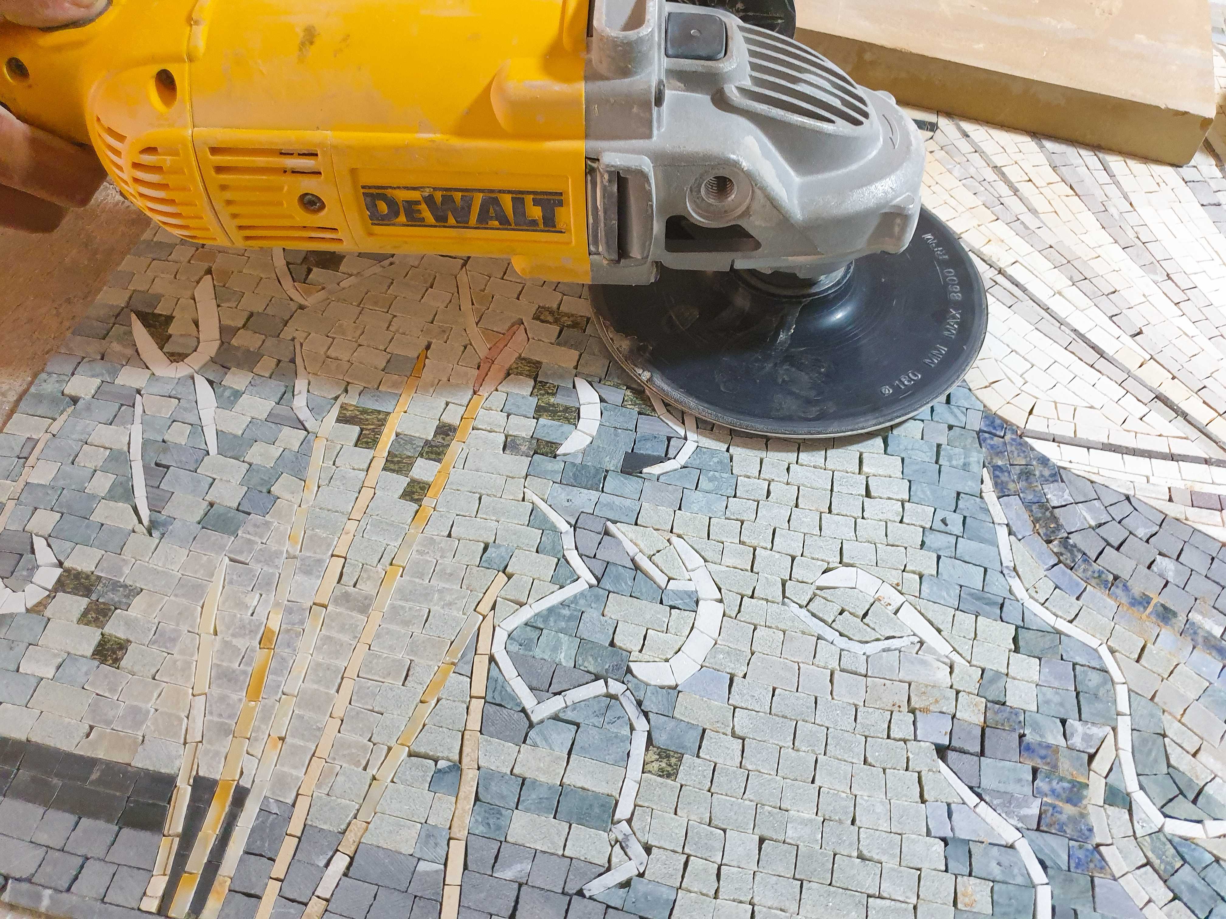 Mosaic Art Finishing: Grinding and Polishing – Mozaico