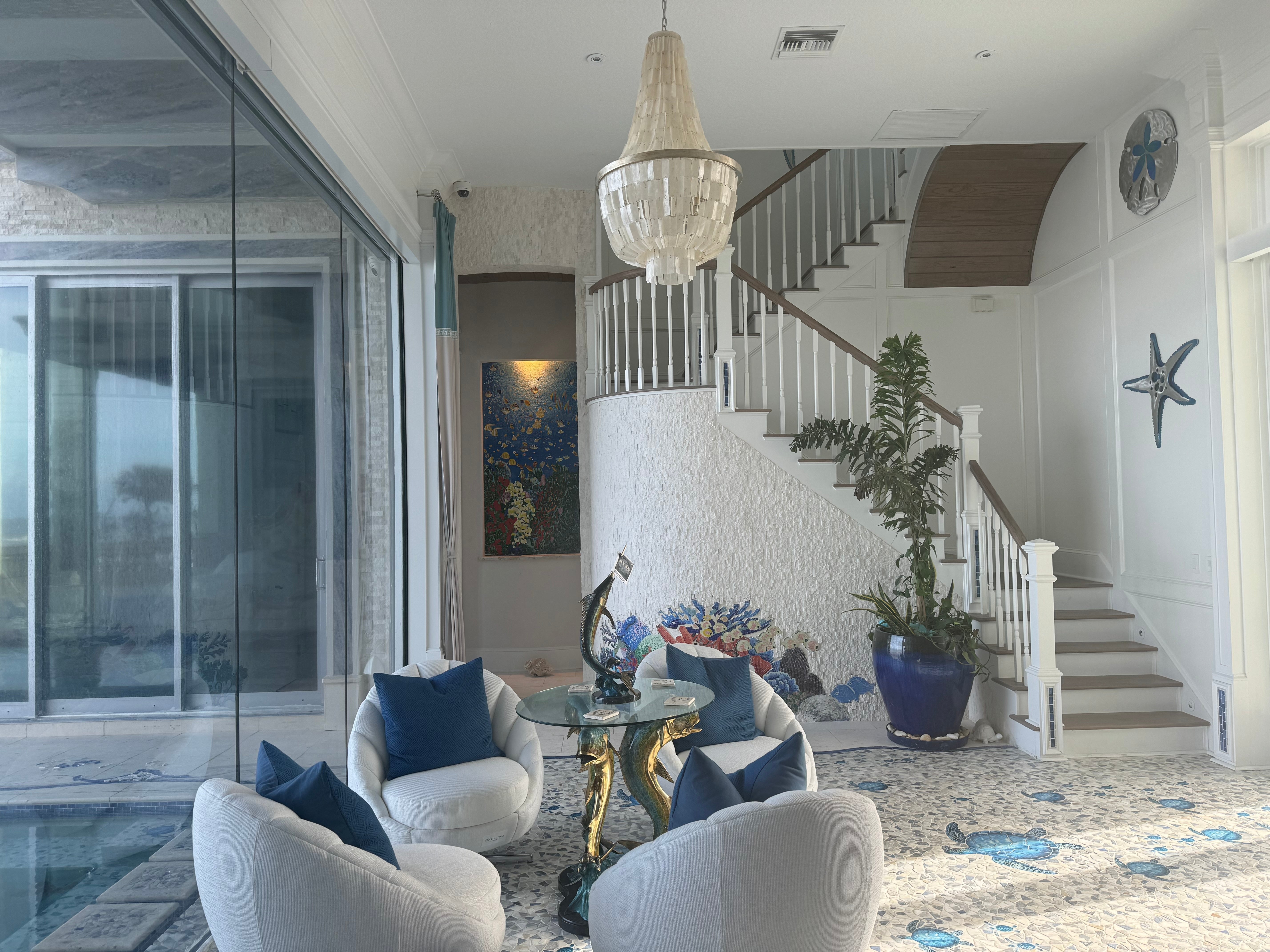 Sailing into Luxury: A Home Transformed with Stunning Blue Mosaics ...