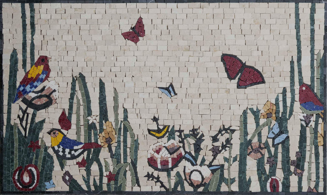 From Nature to Art: Capturing the Vibrance of Butterflies in Mosaic Design