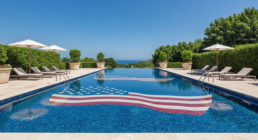 Modern outdoor wall mosaic art installation featuring geometric and abstract patterns, enhancing contemporary mosaic design.