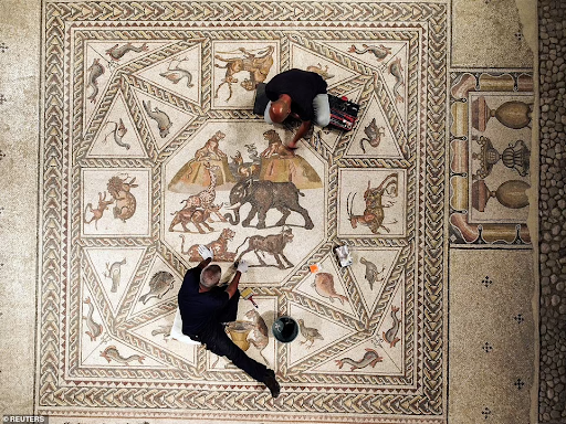 Descubrimiento del arte del mosaico antiguo
