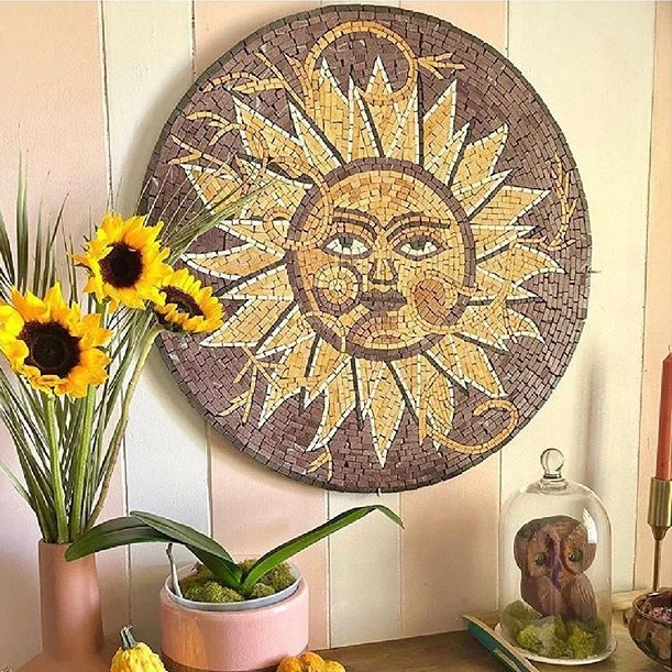 Rustic Surya - Sun Mosaic Medallion