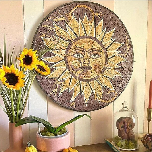 Rustic Surya - Sun Mosaic Medallion