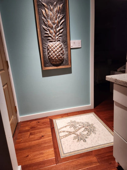 Palm Trees Geometric - Arabesque Mosaic Designs - Mesh Backing