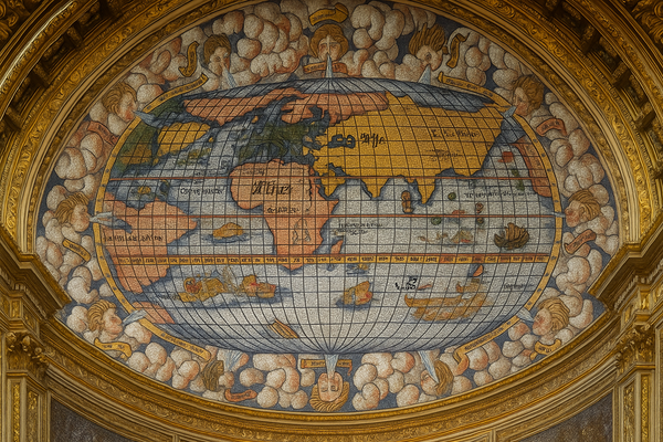 Celestial Cartography: A Mosaic Map of the World