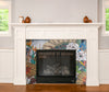 Mosaic Fireplace - Blooming Flowers