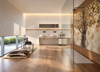 Autumnal Tree - Marble Mosaic Beauty Designs - Mesh Backing