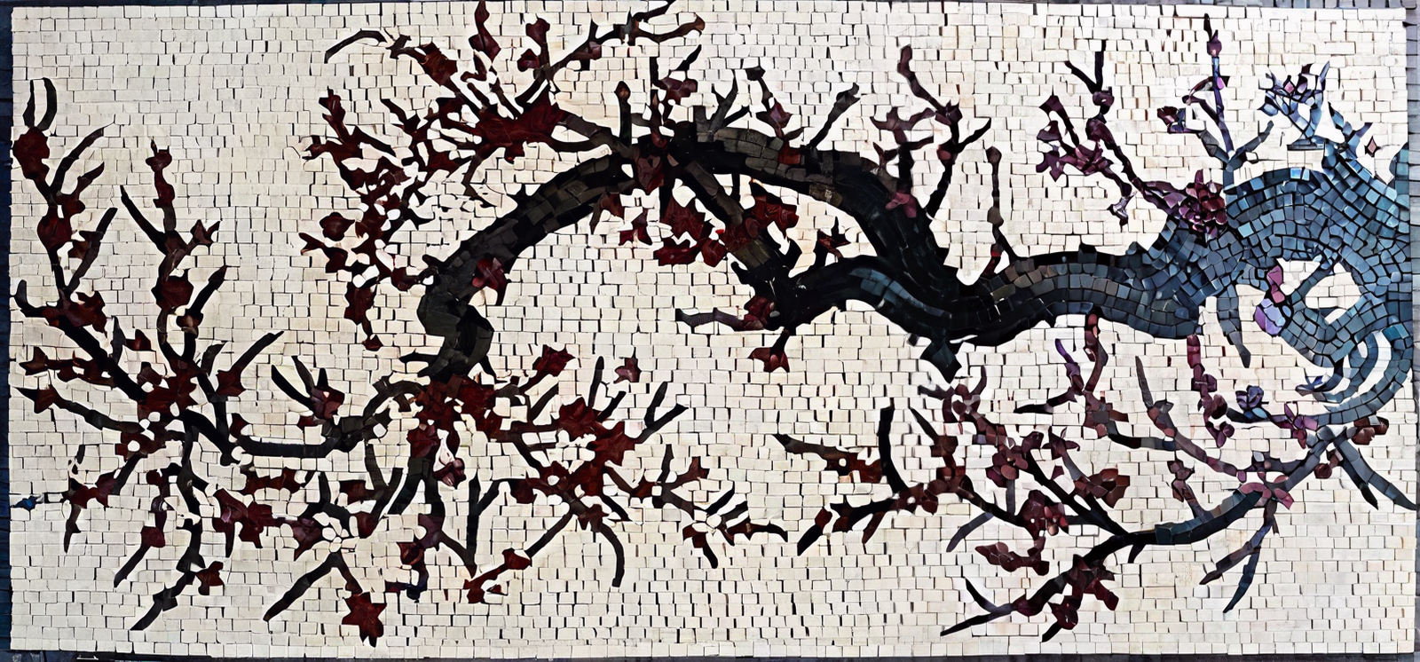 Tree Trunk Mosaic Tile Pattern | Mozaico