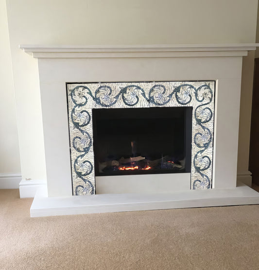 Mosaic Fireplace - Vine Pattern