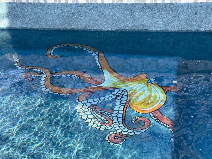 The Pacific Octopus Art - Klimt Mosaic Tiles - Mesh Backing