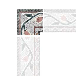 Angolo Mosaico Floreale Tulipano Rosa