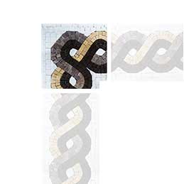 Interwoven Pattern - Marble Mosaic Art For Sale Geometric Corner - Mesh Backing
