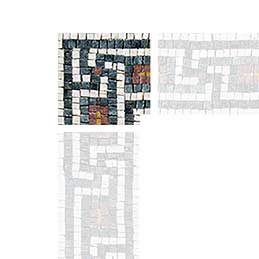 Angolo Geometrico - Mosaico Piastrelle in Marmo - Supporto a Rete