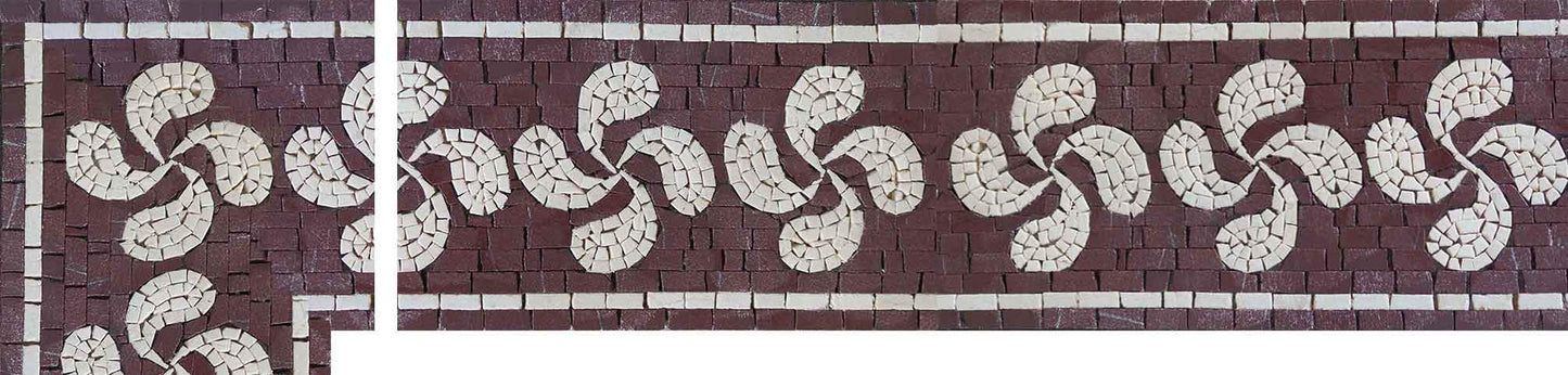 Swirly Flower Mosaic Art Corner