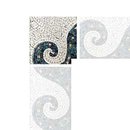 Freckled Wave Corner Mosaic Design