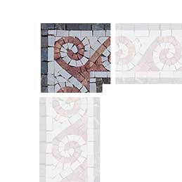 Coral Wave Mosaic Art Corner