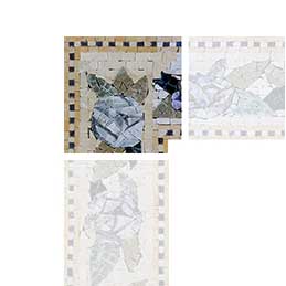 Patterned Artwork Corner - Marble Mosaic Home Interiors - Mesh Backing
