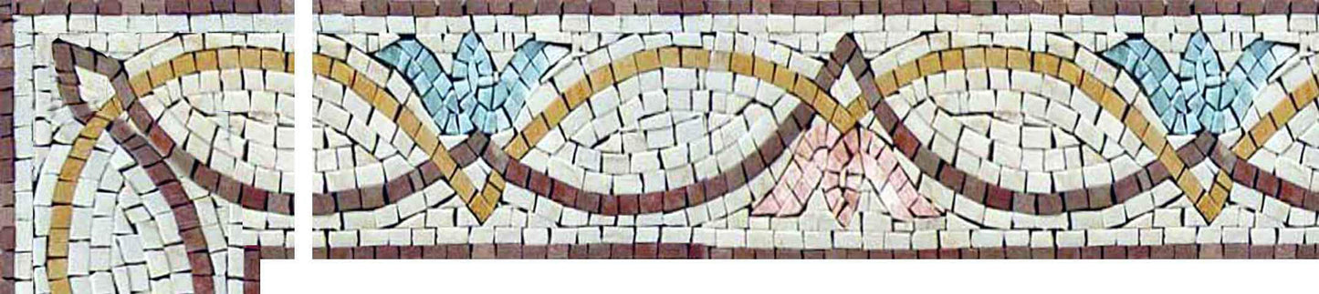 Lily Flowers Mosaic Corner