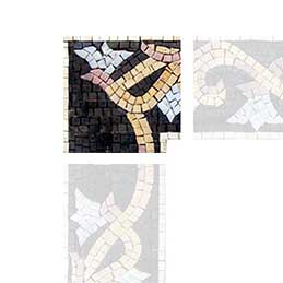 Floral Vine Pattern - Handmade Mosaic Art Corner - Mesh Backing