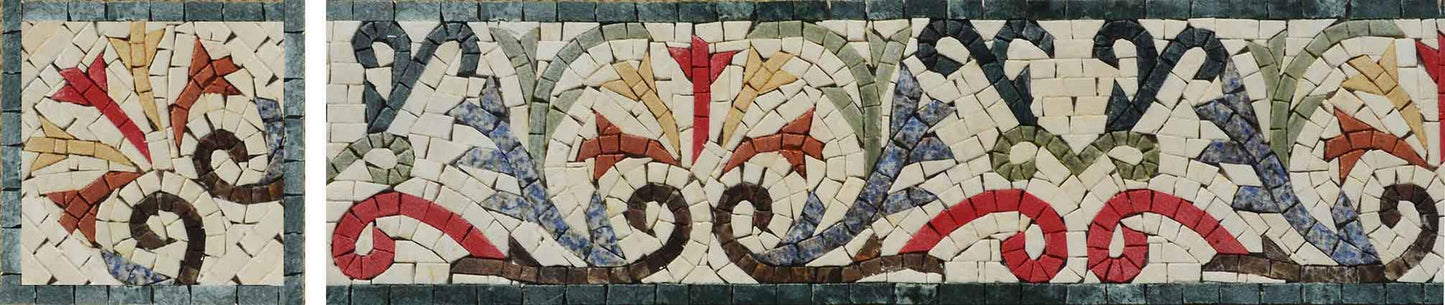 Ayten II - Blumenmosaik-Kunstecke