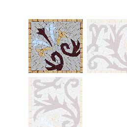 Delicate Linnea Flower Mosaic Corner
