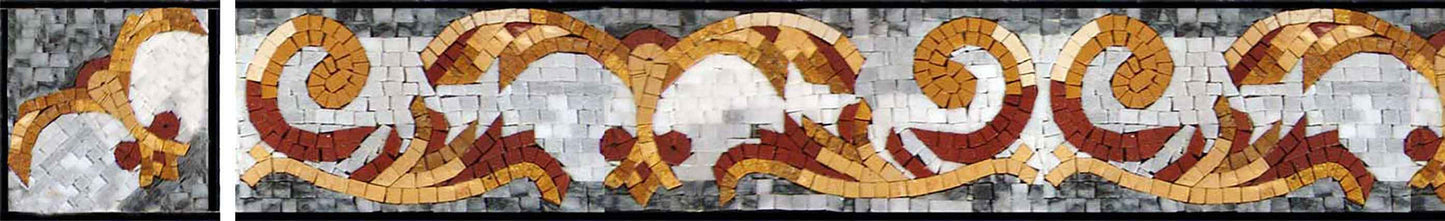 Coin mosaïque motif damassé