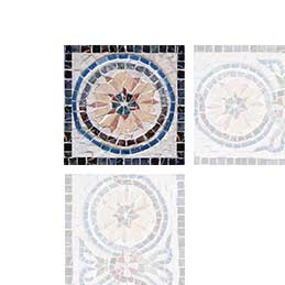 Geometric Flowers Mosaic Border