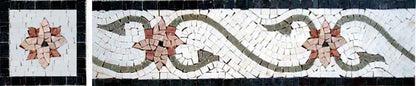 Canto de arte em mosaico de flores de estrelas