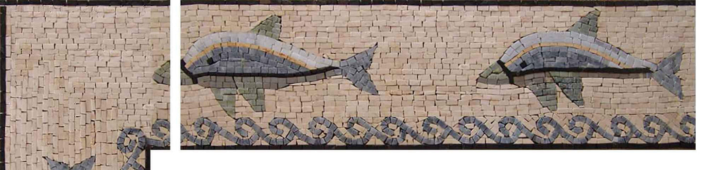 Sandy Dolphin Mosaic Art Corner