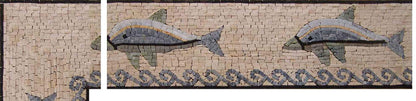 Sandy Dolphin Mosaic Art Corner