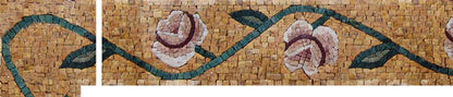 Obra de mosaico - Mármol floral