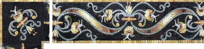 Oro majestuoso - Obra de arte de mosaico de esquina