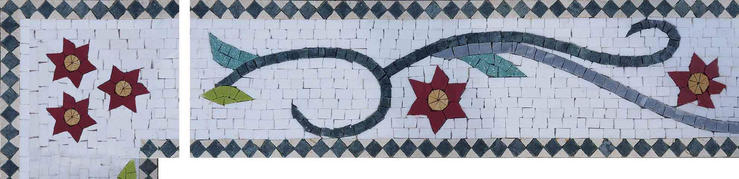 Arte de mosaico de esquina ornamental