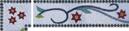 Arte de mosaico de esquina ornamental