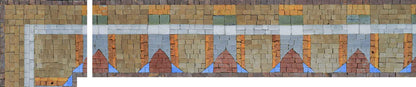 Kilim patrones esquina mosaico ilustraciones