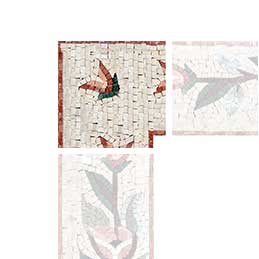 Flourishing Flower Mosaic Art Corner
