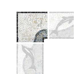 Dolphin Nautical Mosaic Art Corner