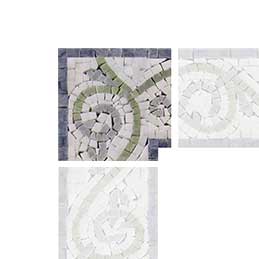 Classic Spirals Corner Mosaic Artwork