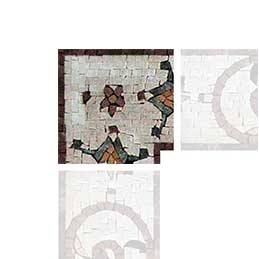 Botanical Spiral Corner Mosaic Artwork