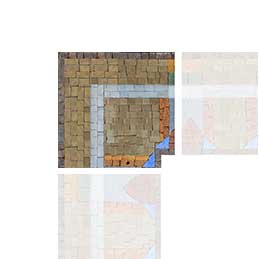 Kilim patrones esquina mosaico ilustraciones