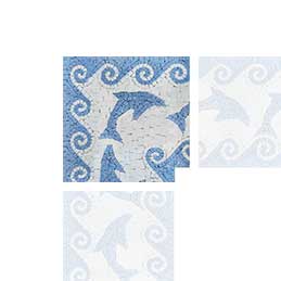 Dolphins' Daze Corner Mosaic Artwork
